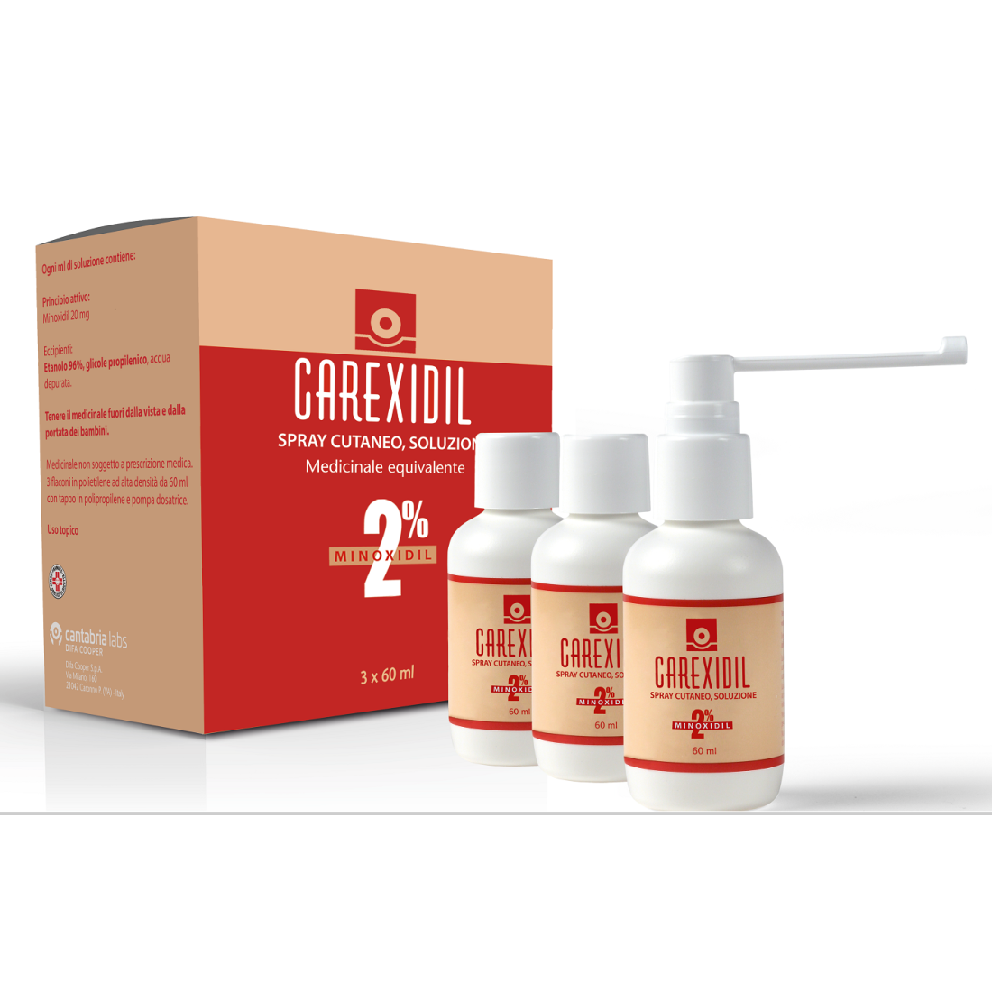 CAREXIDIL 3FL SOLUZ CUT 60ML2%