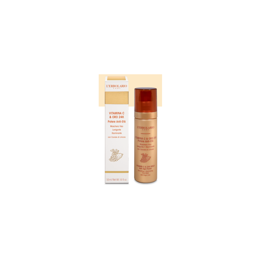 VITAMIN C & ORO MASCHERA VISO