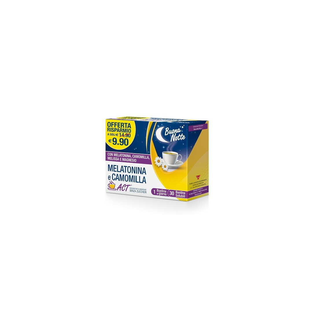 MELATONINA ACT+CAMOMILLA30BUST