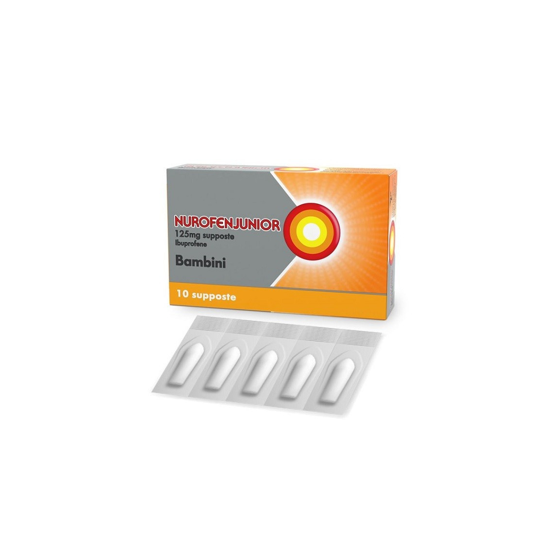 NUROFENJUNIOR 10SUPP 125MG