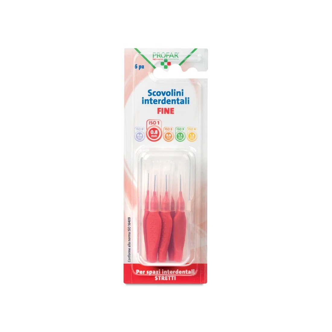 PROFAR SCOVOLINI ROSSO 0,8 6PZ