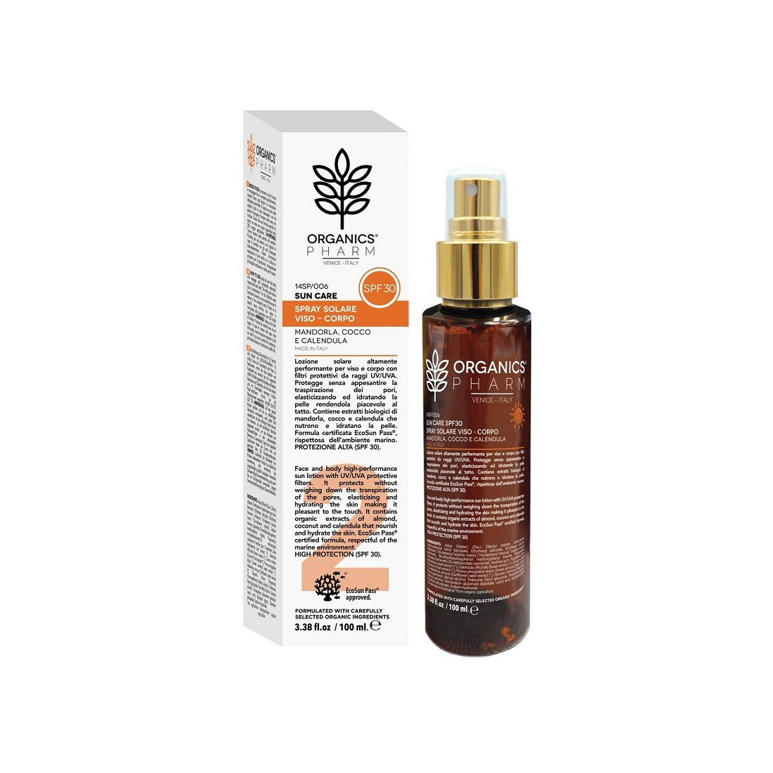 ORG PH SPRAY SOLARE V/C SPF30