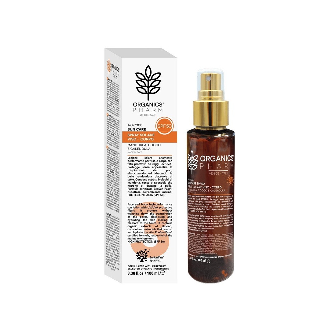 ORG PH SPRAY SOLARE V/C SPF50