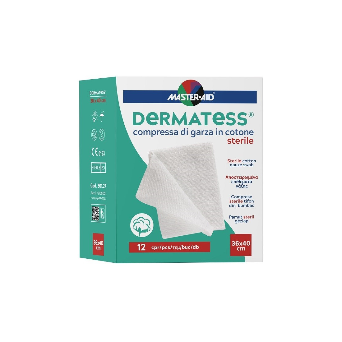 DERMATESS COT GARZA 36X40 12PZ