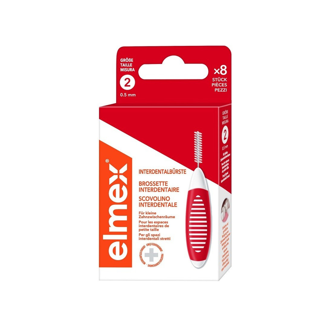 ELMEX INTERDENTAL BRUSH RED