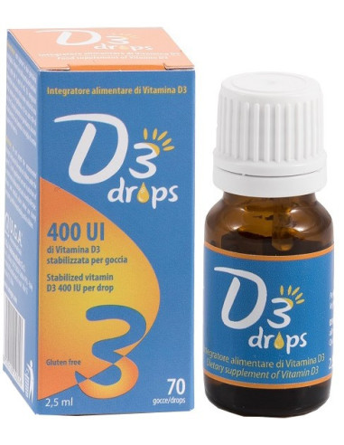 D3 DROPS 400 UI 2,5ML