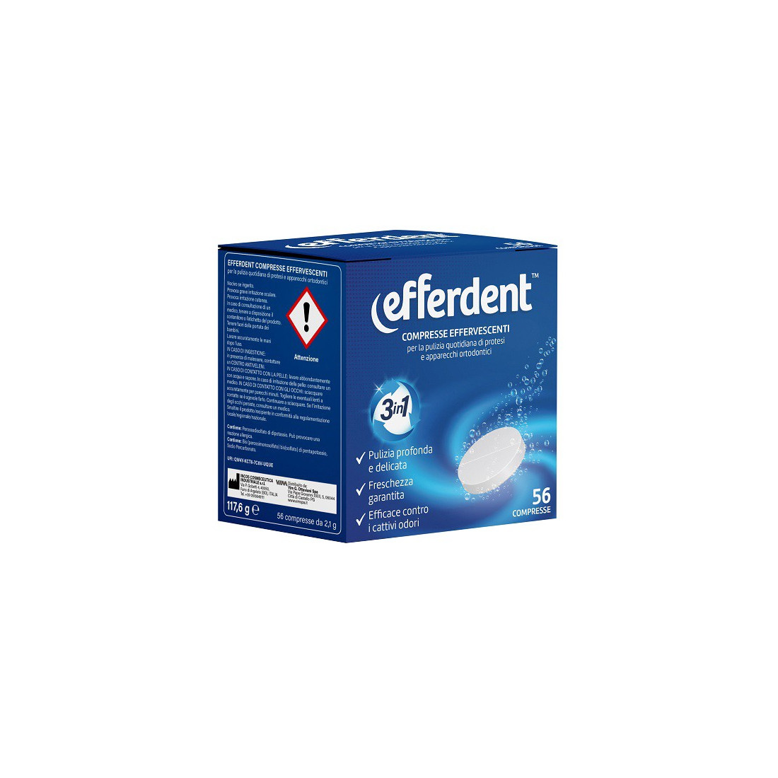 EFFERDENT EFFERVESCENTI 56CPR