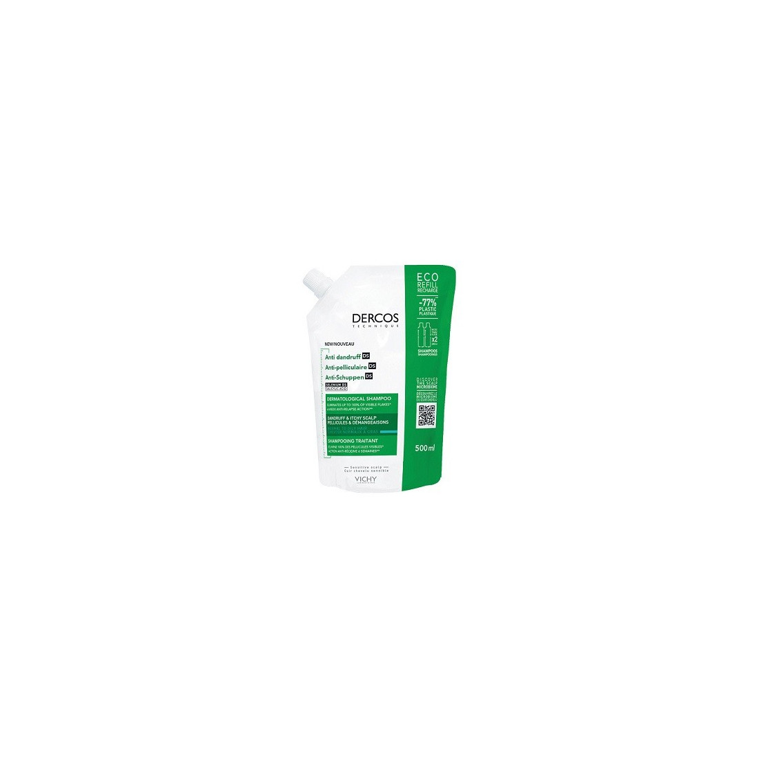 DERCOS ECO RICARICA SHAMPOO FORFORA 500 ML