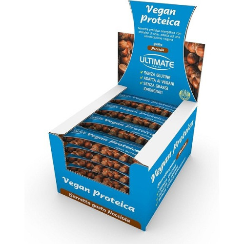 ULTIMATE BARRETTA PROTEICA VEGAN NOCCIOLA 24 PEZZI - Scadenza 03/2024