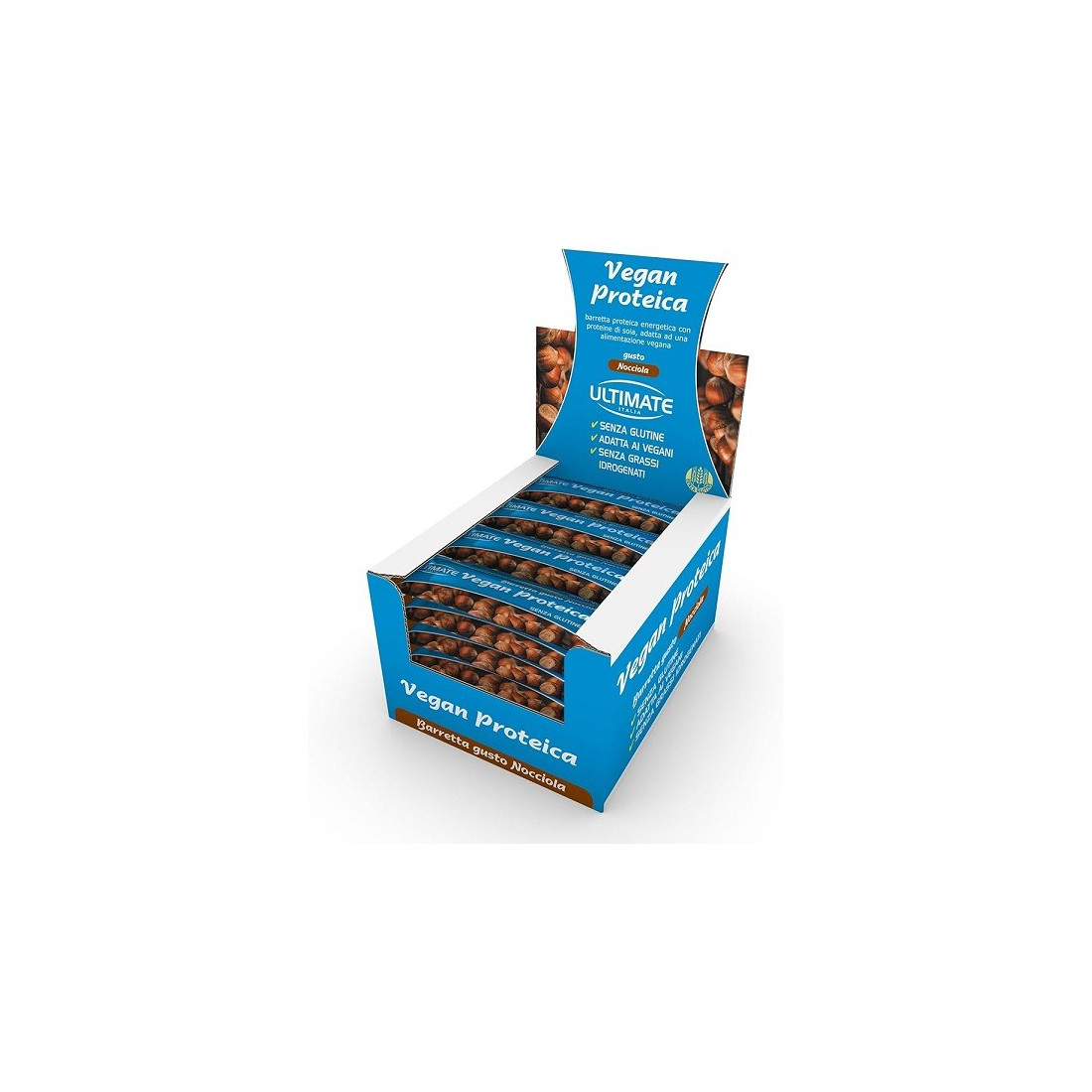 ULTIMATE BARRETTA PROTEICA VEGAN NOCCIOLA 24 PEZZI