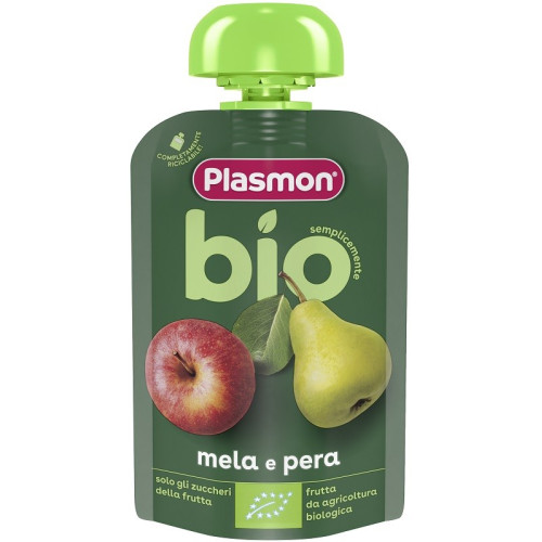 PLASMON POUCHES BIO MELA