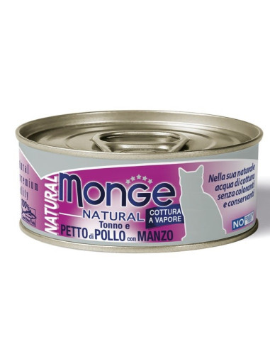 MONGE NAT PETTO POL/MANZO 80G