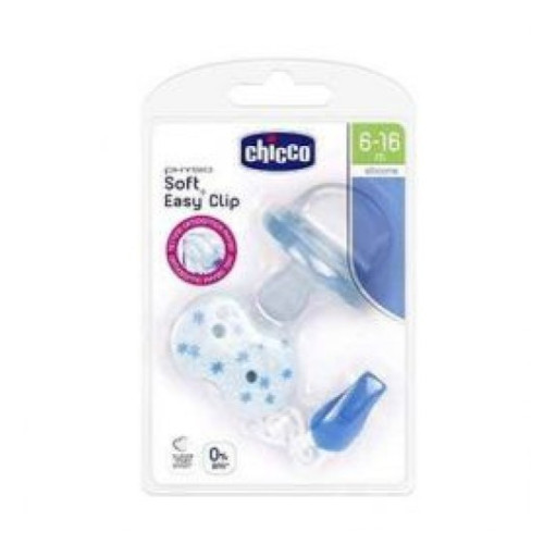 CHICCO GOMMOTTO+CLIP BOY 6-16 SILICONE BOY