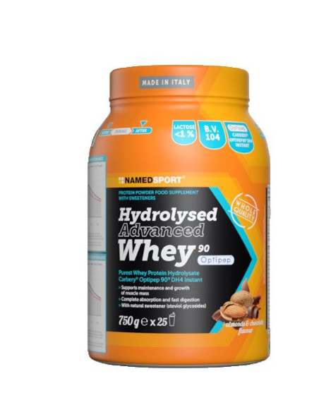 NAMED HYDROLYSED ADVANCED WHEY GUSTO CIOCCOLATO E MANDORLE 750 G