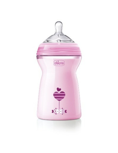 CH BIBERON NAT-FEEL 6M+ GIRL 330ML