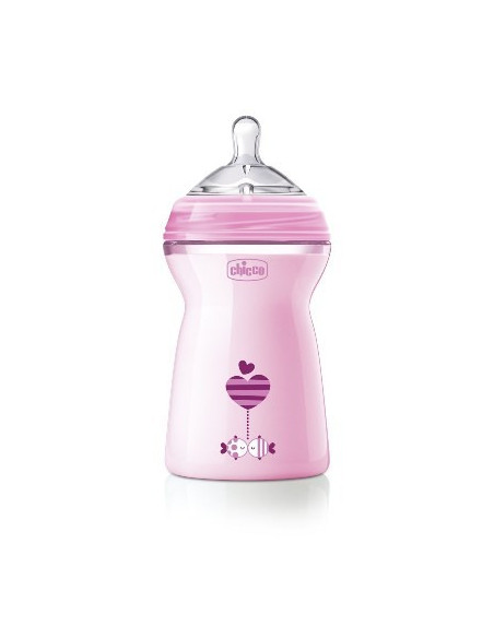 CH BIBERON NAT-FEEL 6M+ GIRL 330ML