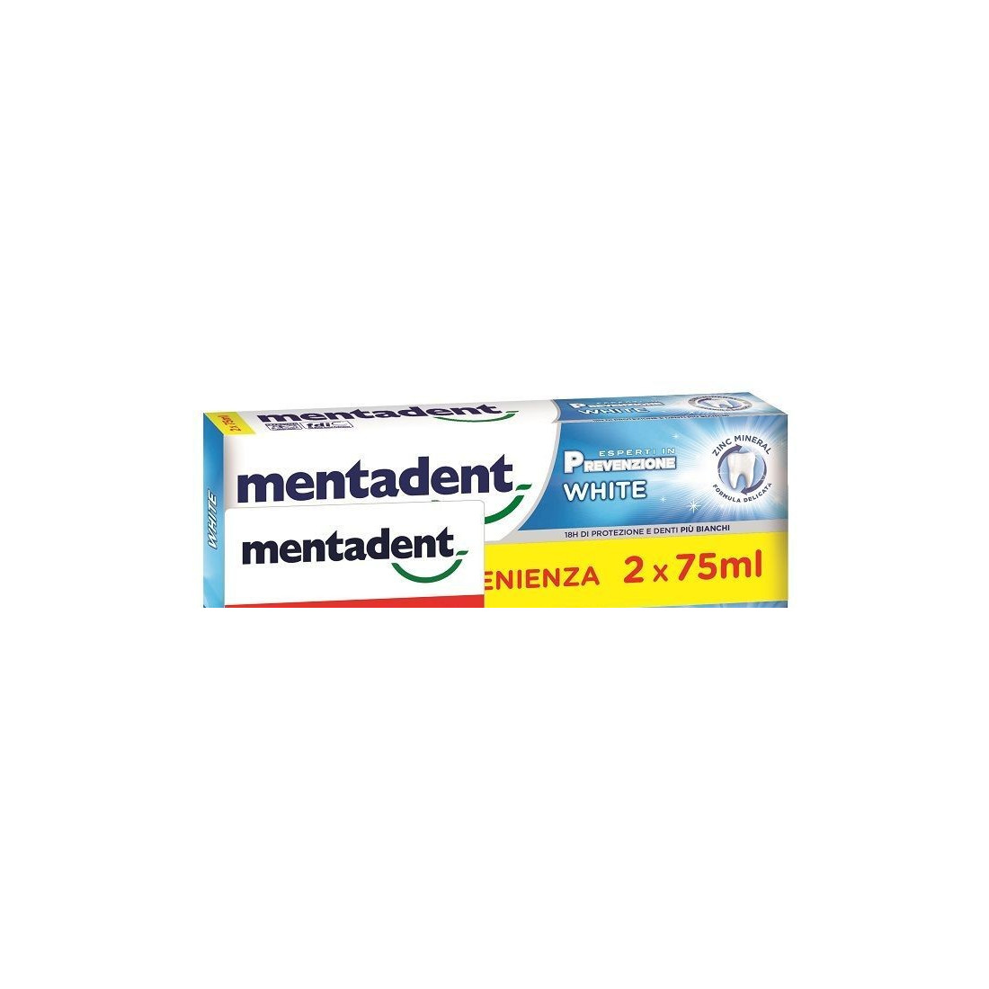 MENTADENT P WHITE BIT 2X75ML