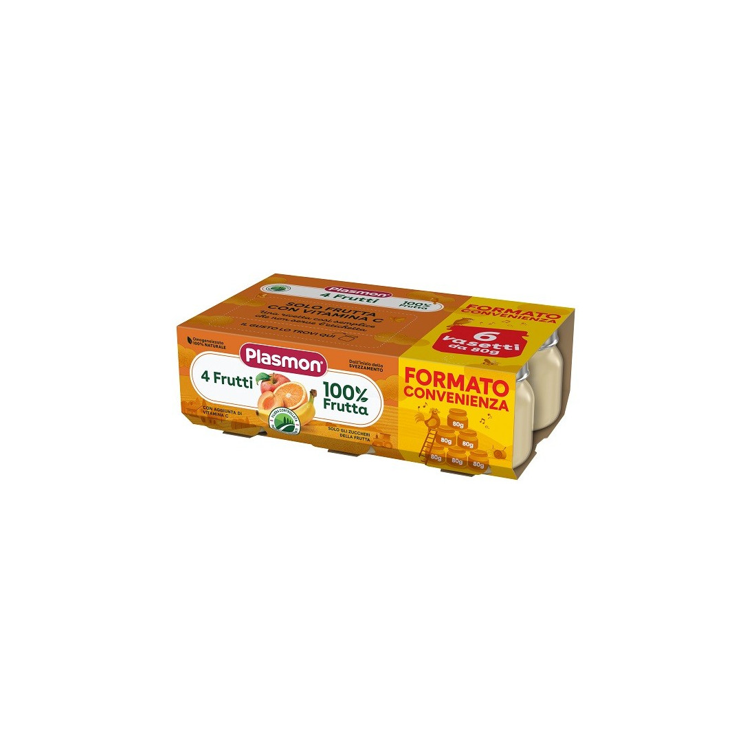 PLASMON OMOG 4 FRUTES 6X80G