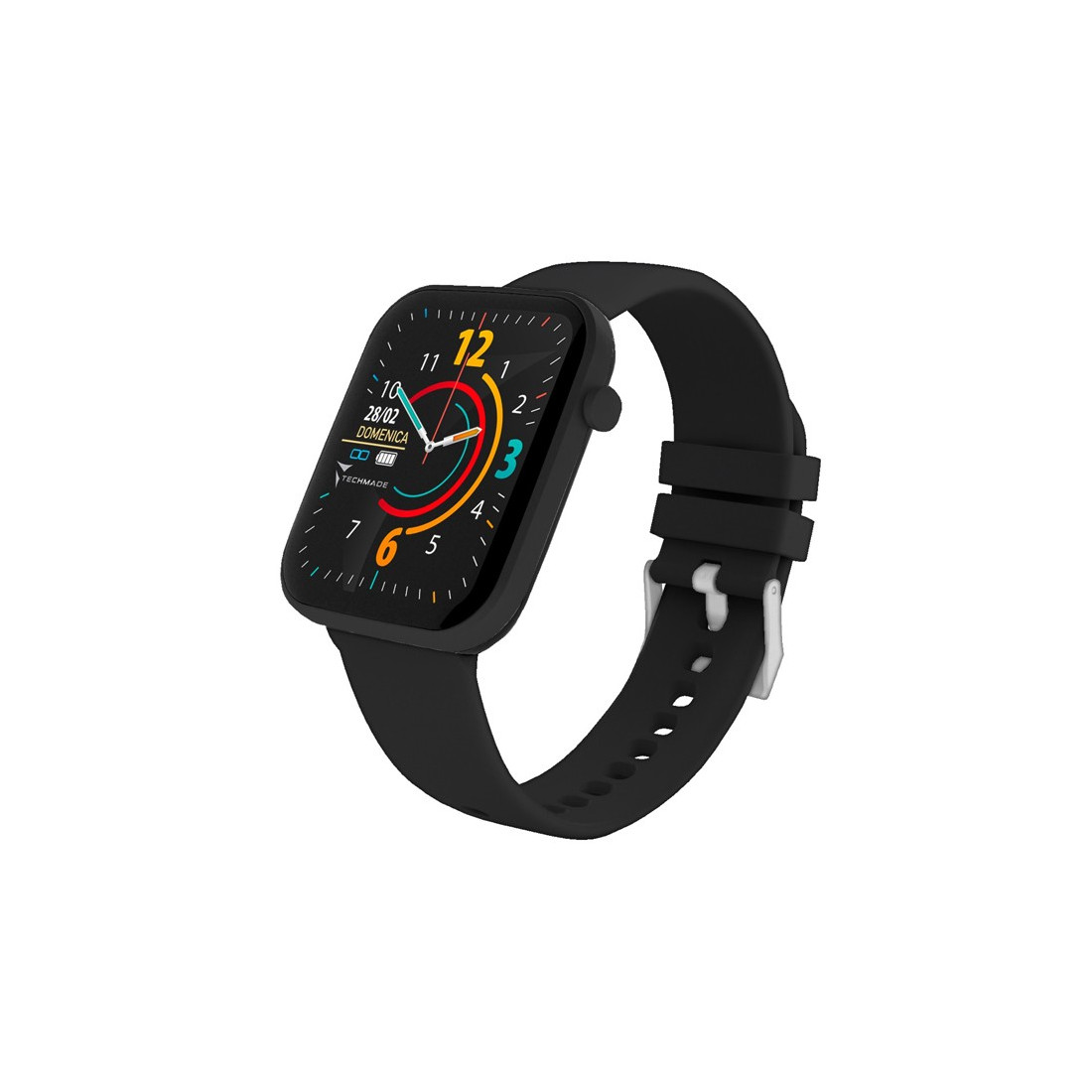 THE SMARTWATCH IS TOTALLY BLACK