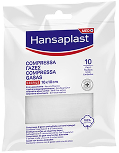 GARZA HANSAPLAST 10X10CM 10PZ