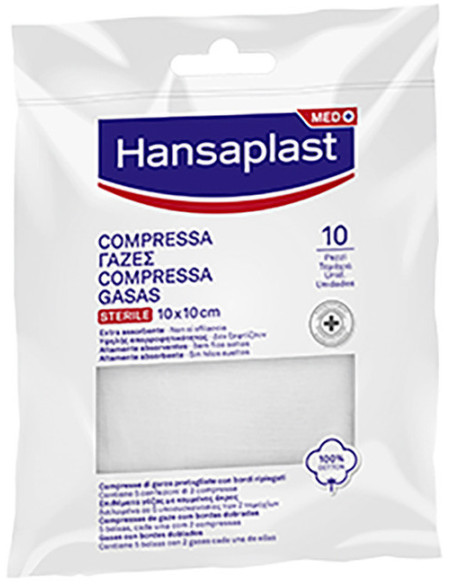 GARZA HANSAPLAST 10X10CM 10PZ