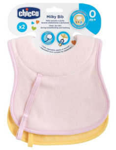 CHICCO BAVAGLINO 0M+ 2PZ ROSA