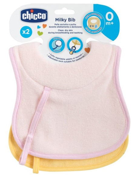CHICCO BAVAGLINO 0M+ 2PZ ROSA