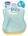 CHICCO BAVAGLINO 0M+ 2PZ AZZ