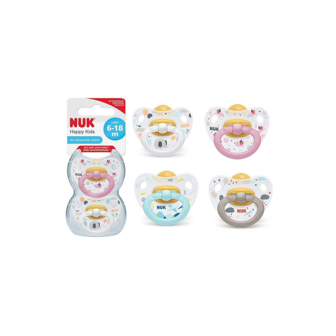 NUK SUCCH HAPPY KIDS LATT6-18M