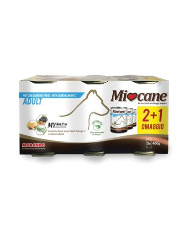 MIOCANE PATE' TRIS SALM/FARRO