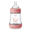 CHICCO BIBERON P5 240ML MED SILICONE GIRL