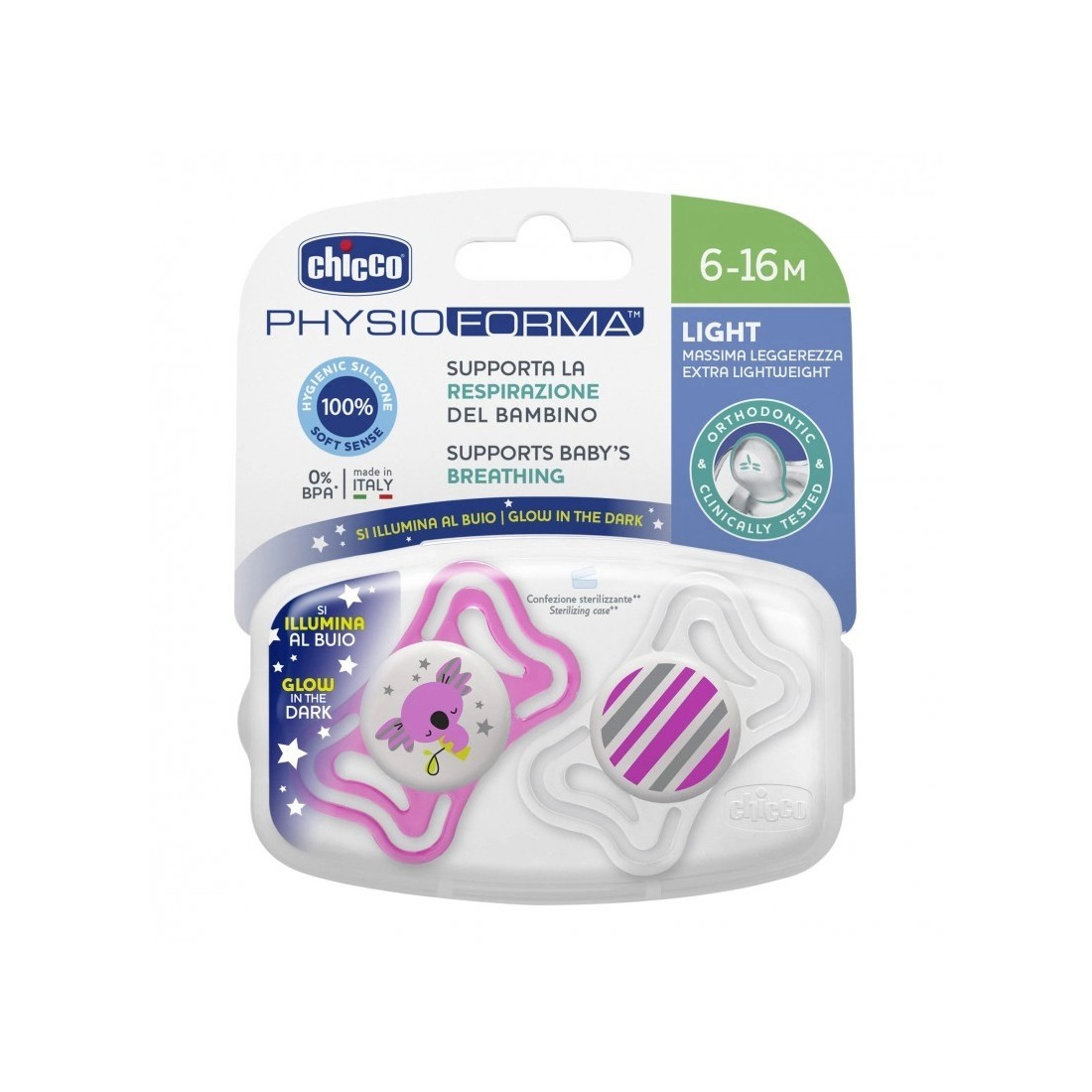 CHICCO SUCCHIETTO AIR ROSA SIL 6-16M 2PZ