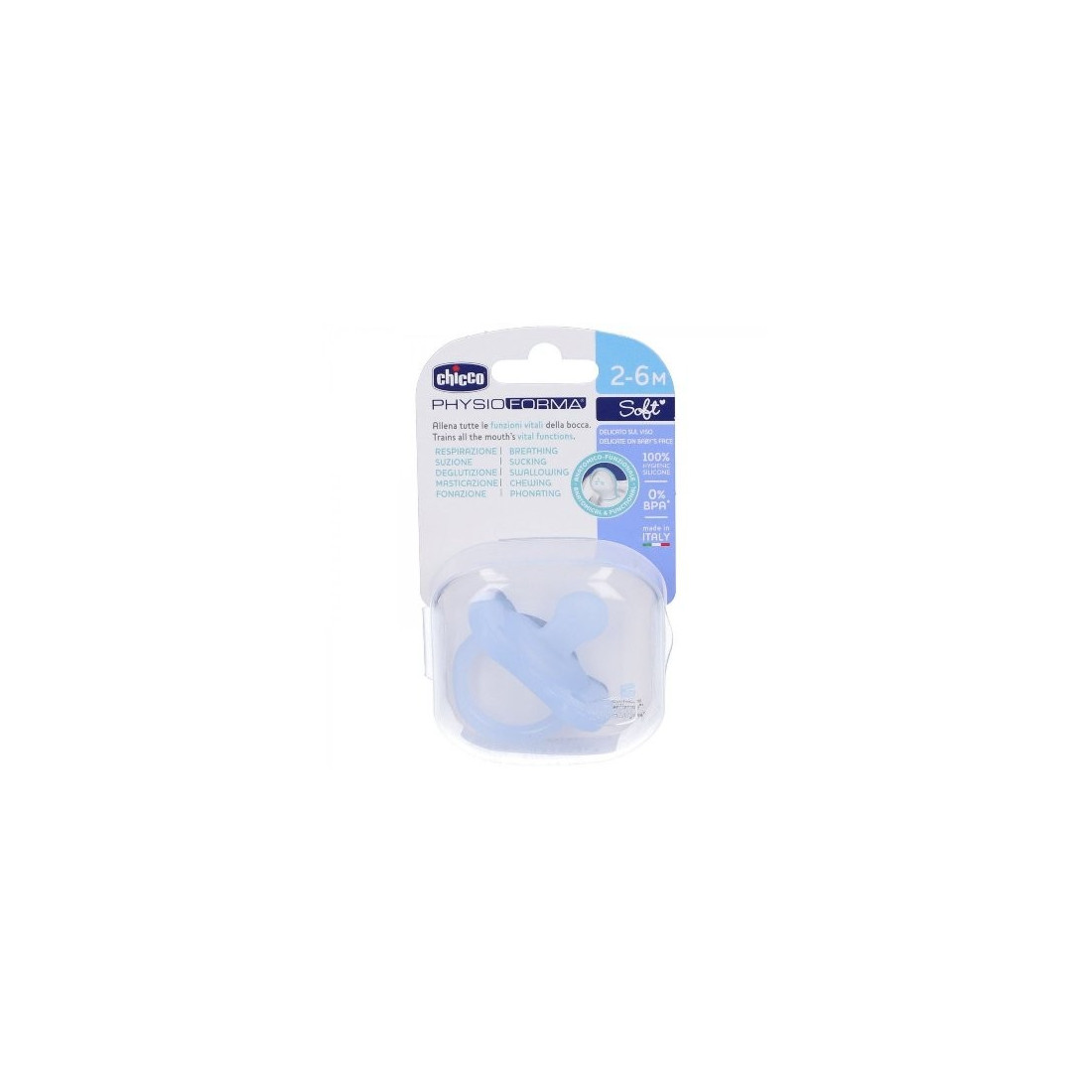 CHICCO GOMMOTTO SILICONE AZZURRO 2-6 1PZ