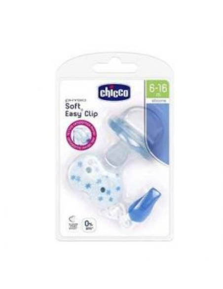 CHICCO GOMMOTTO+CLIP BOY 6-16 SILICONE BOY