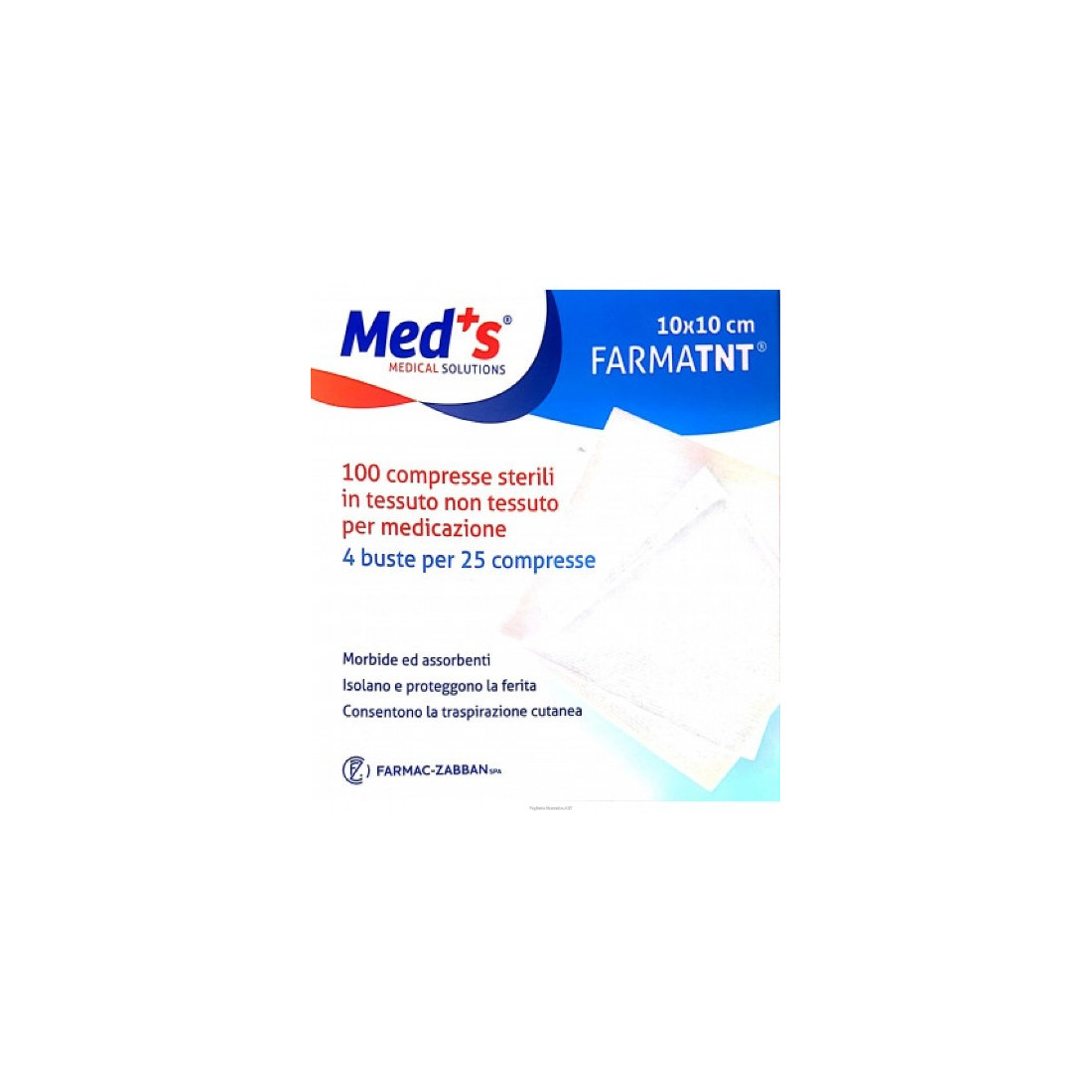 GARZA MEDS TNT 10X10CM 25PZ