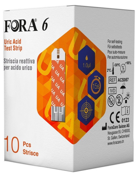 FORA6 STRISCE ACIDO URICO 10PZ