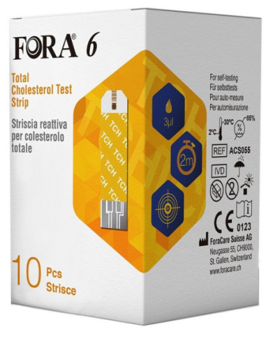 FORA6 STRISCE COLESTEROLO 10PZ