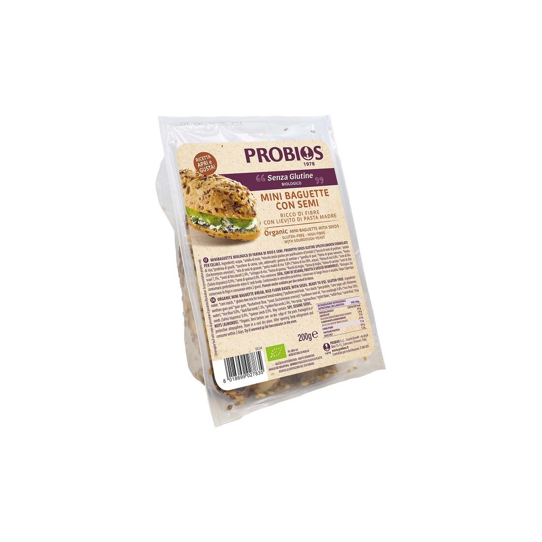 PROBIOS MINI BAGUETTE SEMI 2PZ