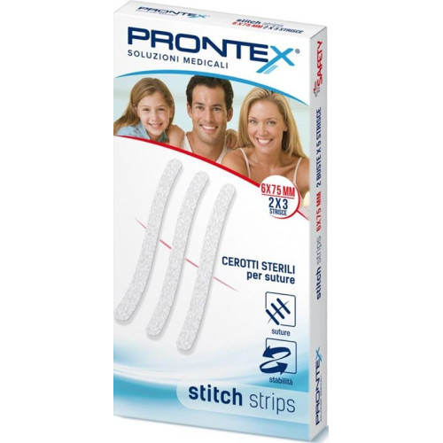 PRONTEX CEROTTI STITCH STRIPS 6X75 10P