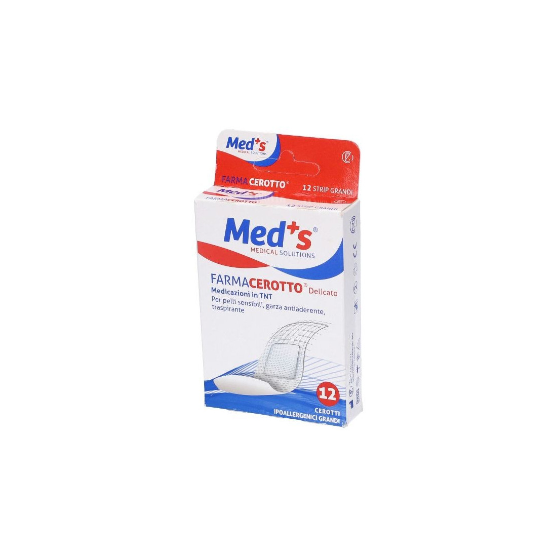 CEROTTO MEDS STRIPS TNT DELICATO GRANDI 12PZ