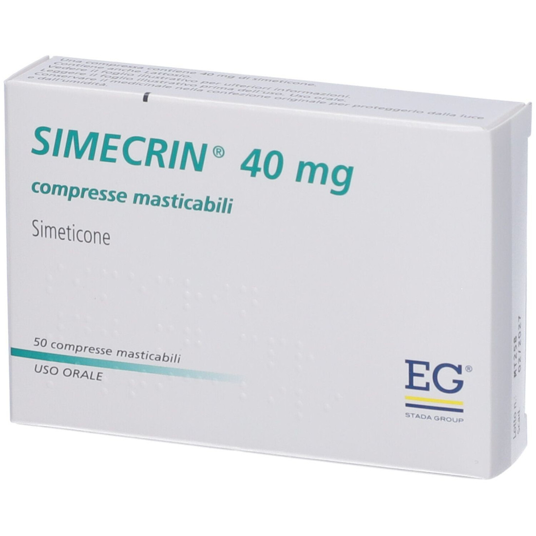 SIMECRIN 50 COMPRESSE MASTICABILI 40MG