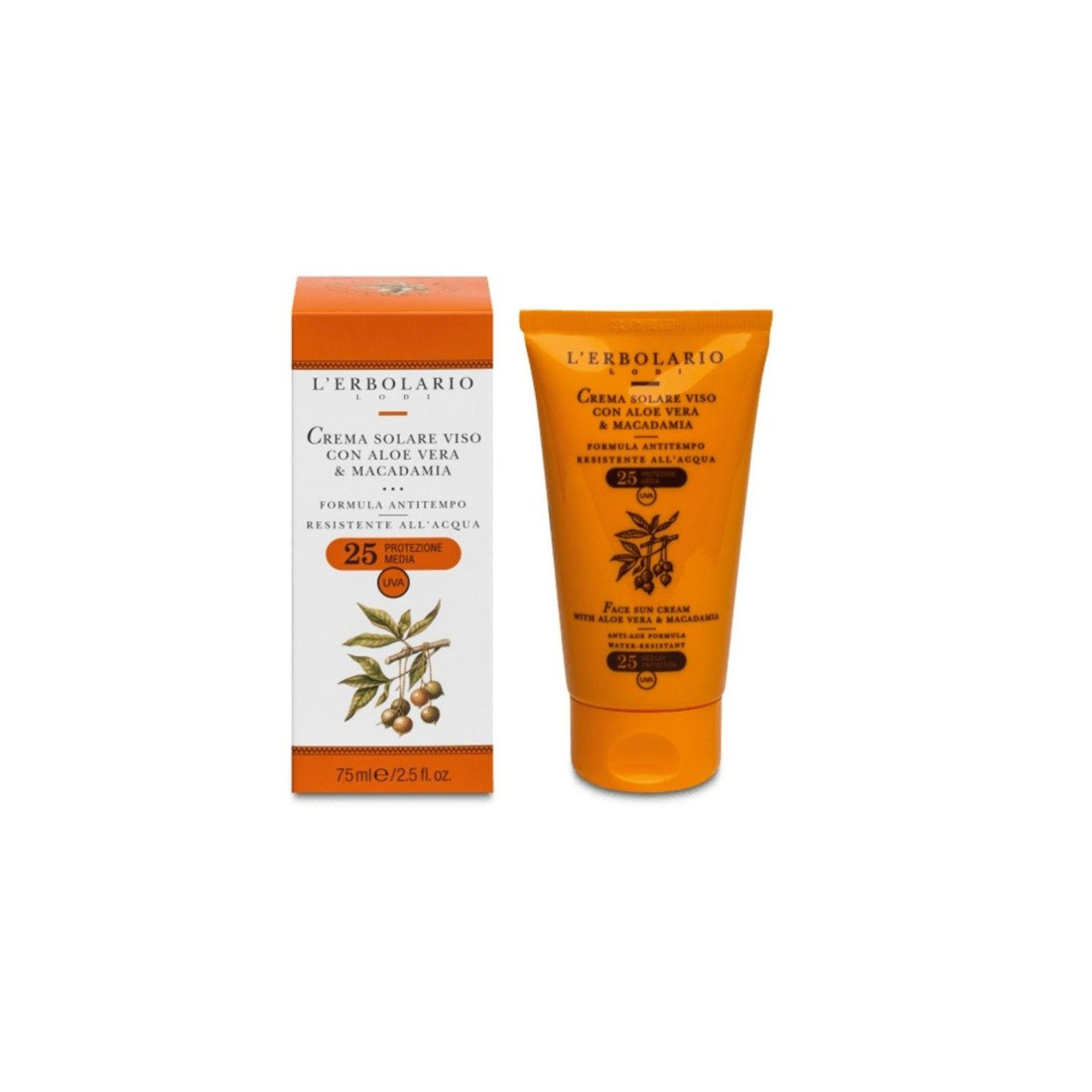 L'ERBOLARIO CREMA SOLARE VISO ALOE&MACADAMIA SPF25