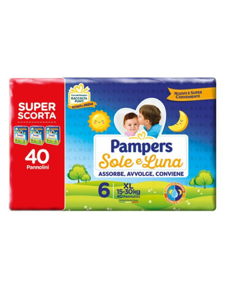 PAMPERS SOLE&LUNA TRIO XL 40PZ