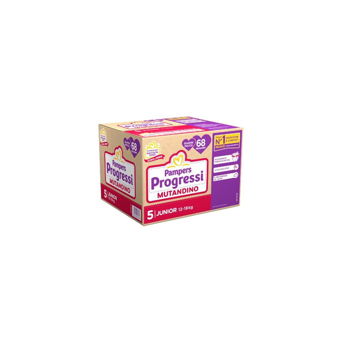 PAMPERS PROG MUT QUADRI J 68PZ