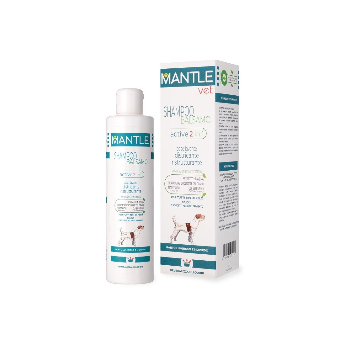 MANTLE VET SHAMPOO 2IN1 250ML