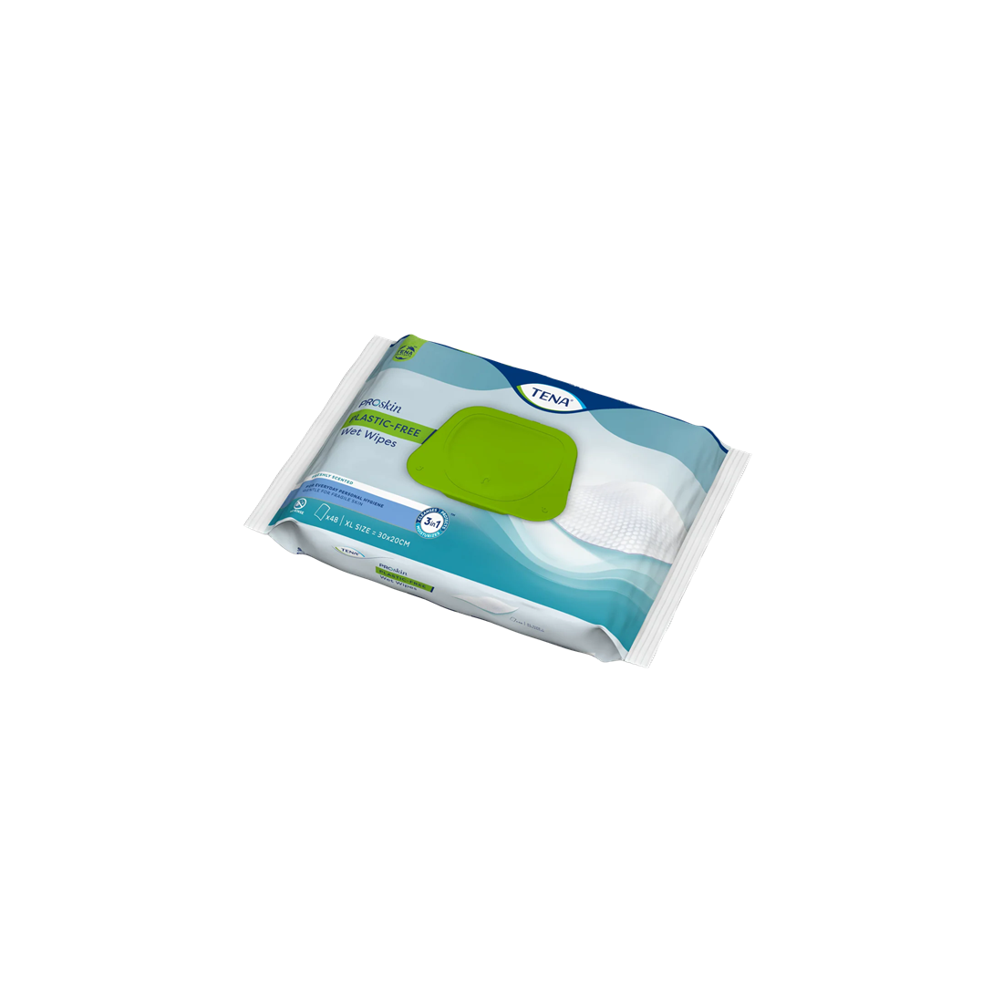TENA WET WIPES PLASTIC FREE48P