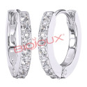 BJT727 Earrings Whit Crys SS
