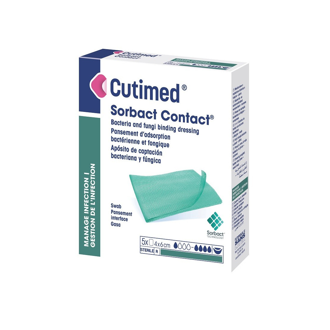 CUTIMED SORBACT CONT 4X6CM 5PZ