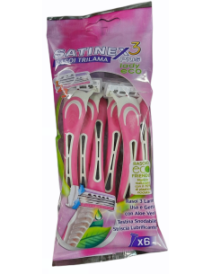 SATINEX3 RASOIO ECO LADY 6PZ