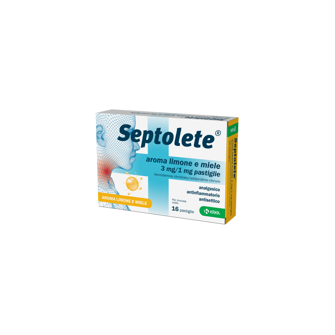 SEPTOLETE 16PAST 3+1MG LIM MIE